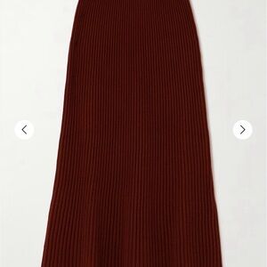 Loro Piana Ikeda ribbed silk and cotton-blend midi skirt